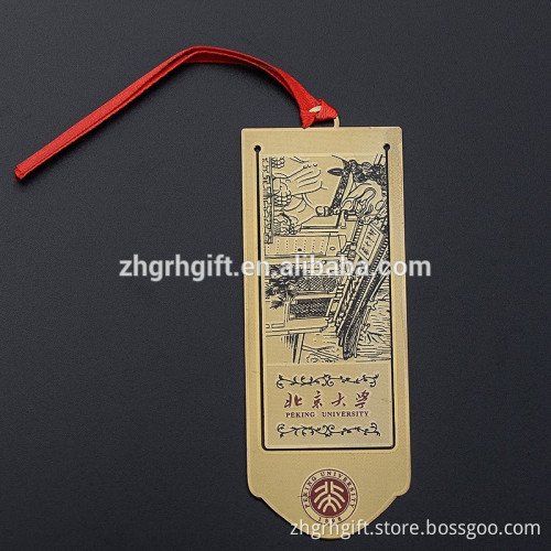 Custom Flat Metal Clip Metal Bookmark Clip From Business Gift